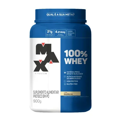 Whey Protein 100% Max Titanium Baunilha 900g